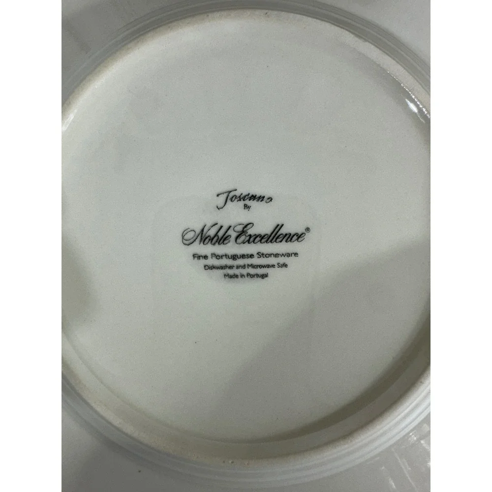 Toscano by Noble Excellence Portuguese Stoneware 4 Salad Plates Beige Brown‎